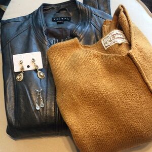 Brigitte’s Bundle With Jacket, Sweater And 2 Earrings